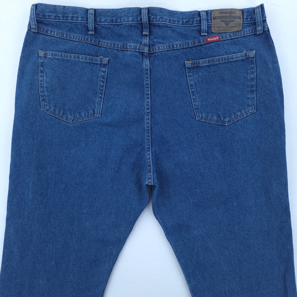 Wrangler‎ Mens Jeans Regular Fit 46x30 Blue 96501DS Premium Quality Denim